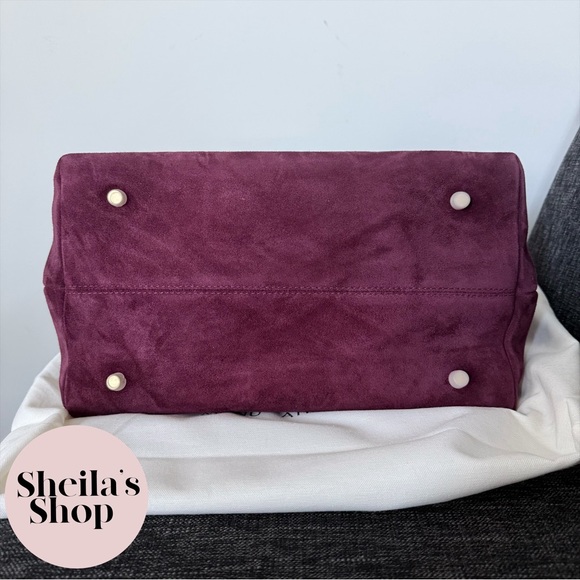 NWT Manu Atelier Le Cambon 35 Bag in Merlot Suede - Picture 5 of 8